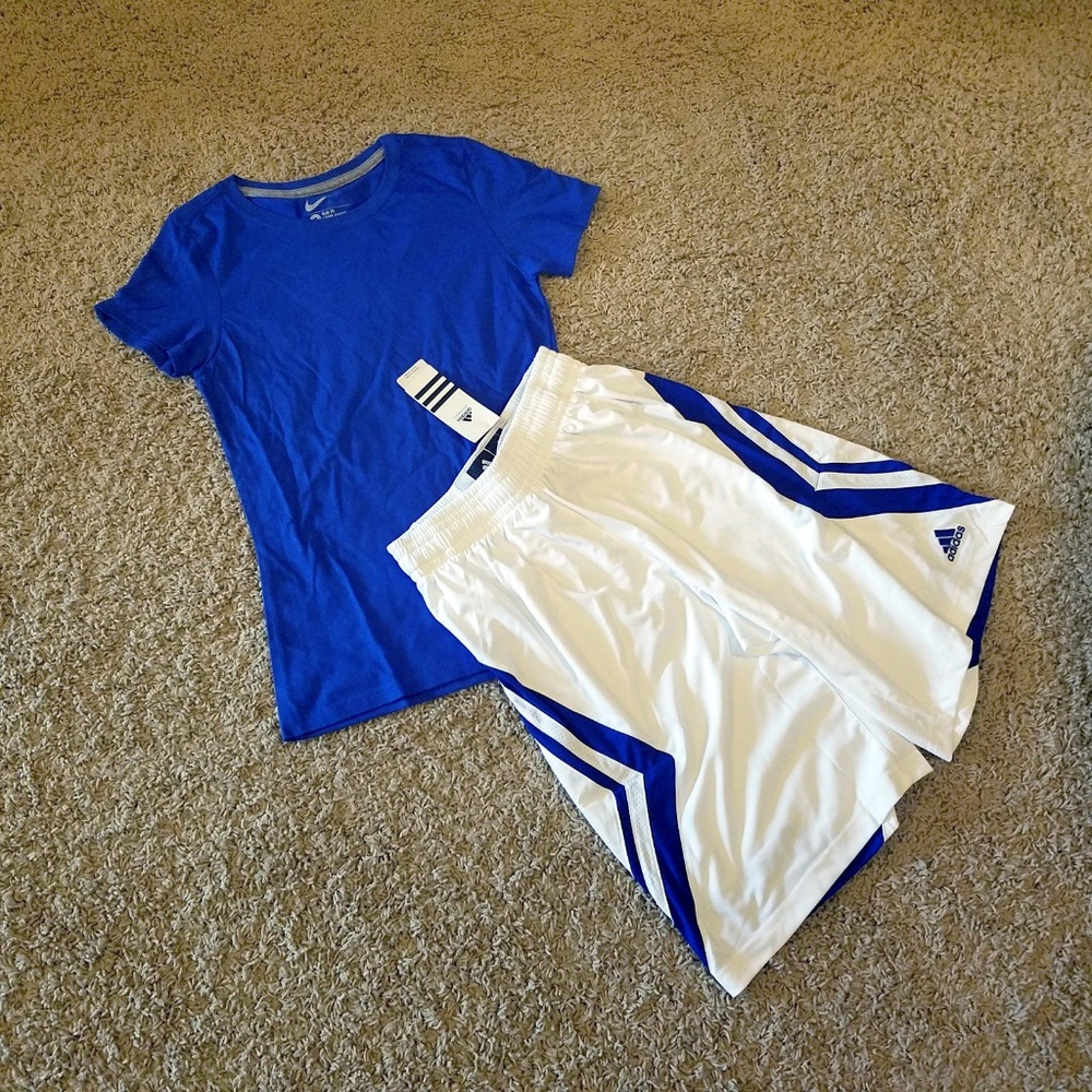 NWT Nike & adidas / top & shorts set; small & xs
